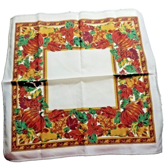 Fabric Napkins Fall Autumn Thanksgiving Set of 4 Size 16.5" X 16.5" Rustic CHIC - Picture 3 of 3